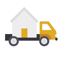 LKW mit Haus